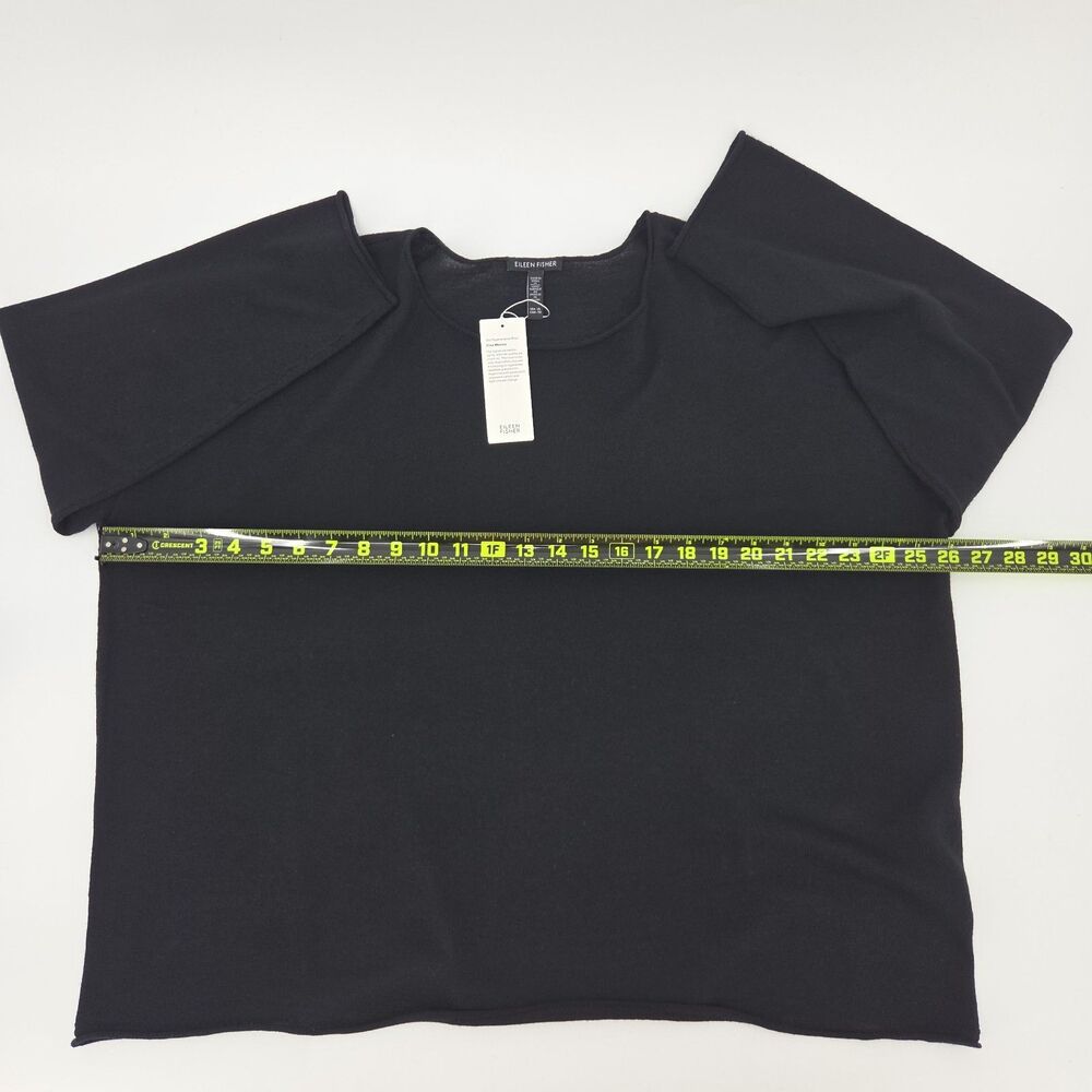 Eileen Fisher Merino Wool Sweater Box Top Womens Size XL Black Fall Winter Soft - Picture 6 of 7